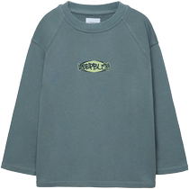 ZARA 2024 Autumn and Winter New Products Childrens Clothing Boys Cotton Printed Acid Wash Round Neck Long Sleeve T-Shirt 2795764