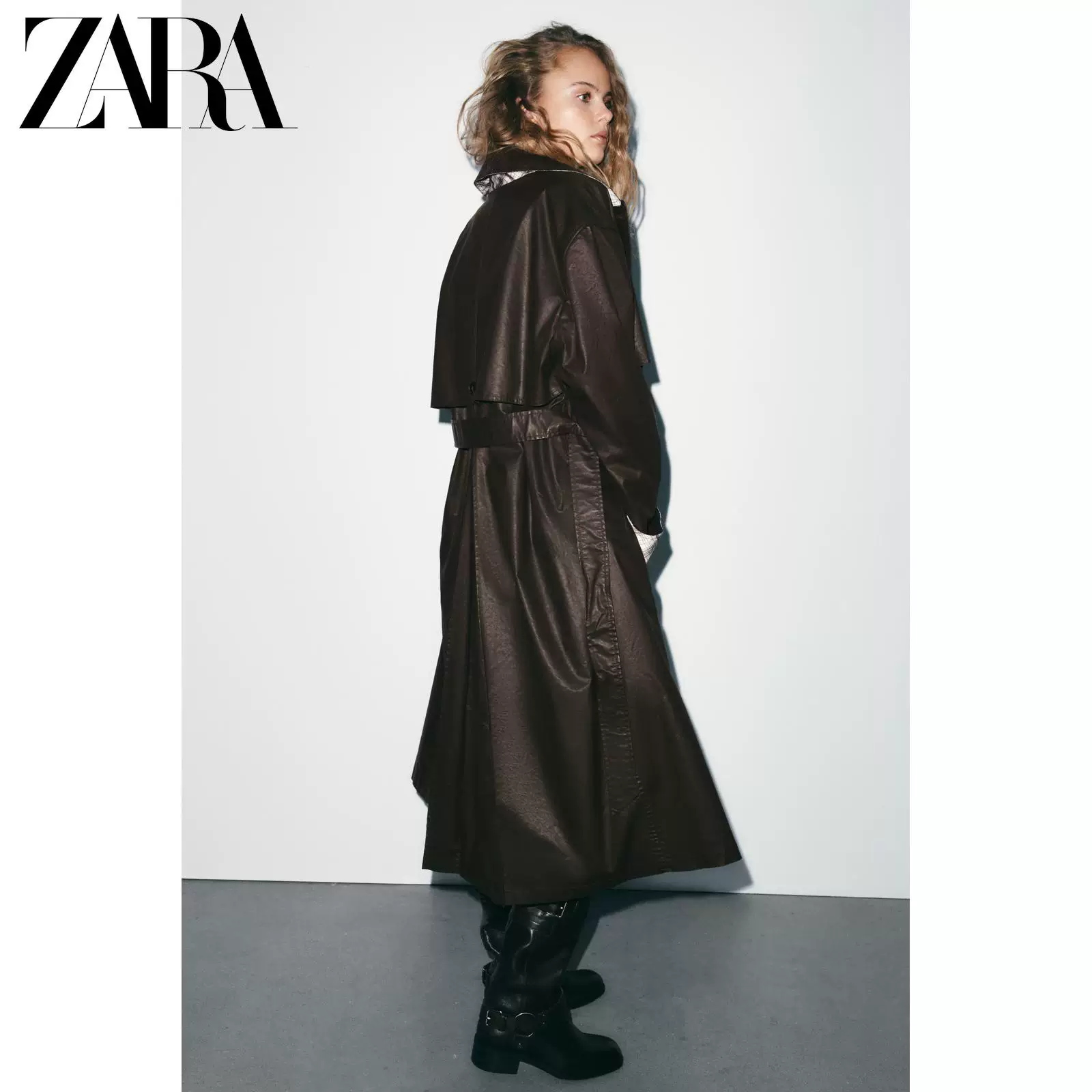 ZARA 2025 зимний новый товар TRF женский пуховый кожаный длинный виндбэк 5854828 716