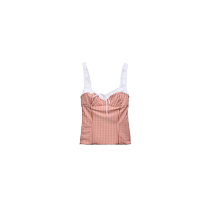 ZARA 24 spring New products TRF Women in small lattice spliced blouses 2854207087
