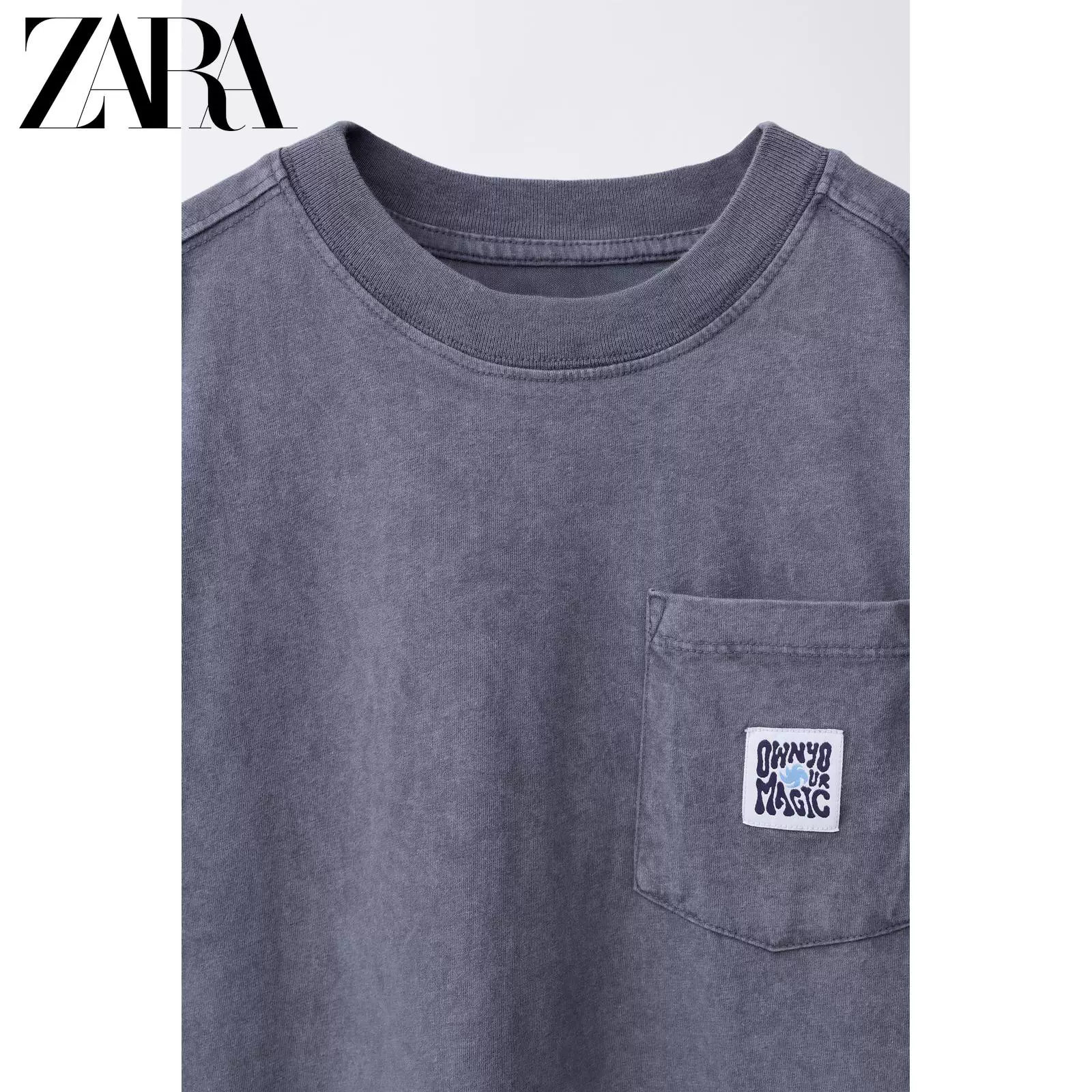 ZARA 2026 Spring and Summer New Products Children's Clothing Boys Printed Pocket Round Neck Short Sleeve T-Shirt 8675761 807