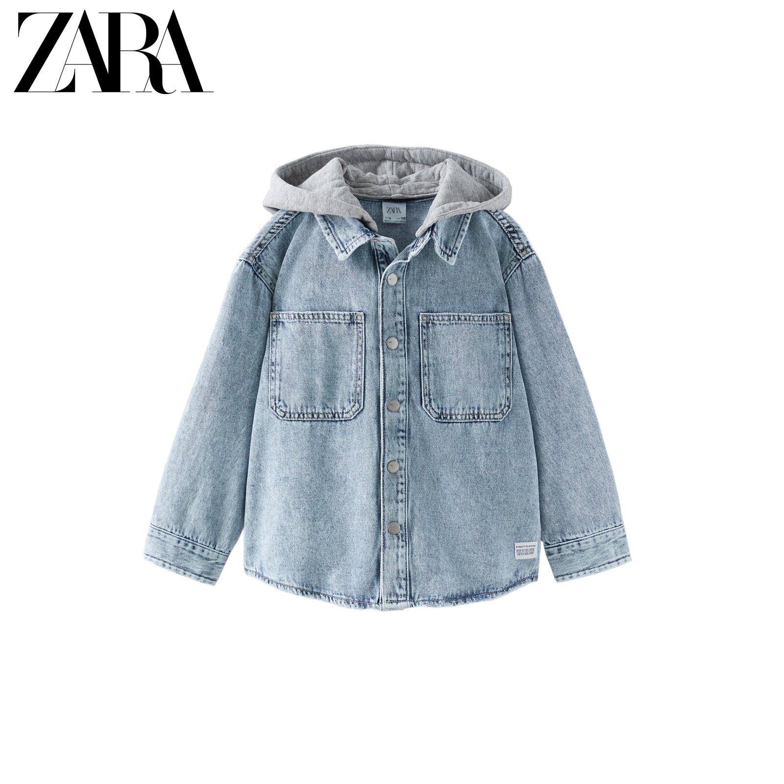ZARA new boy dress boy with hat denim shirt jacket 4743698406