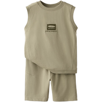 ZARA 24 new summer products childrens clothing boys sleeveless T-shirt and casual shorts set 0039776 506