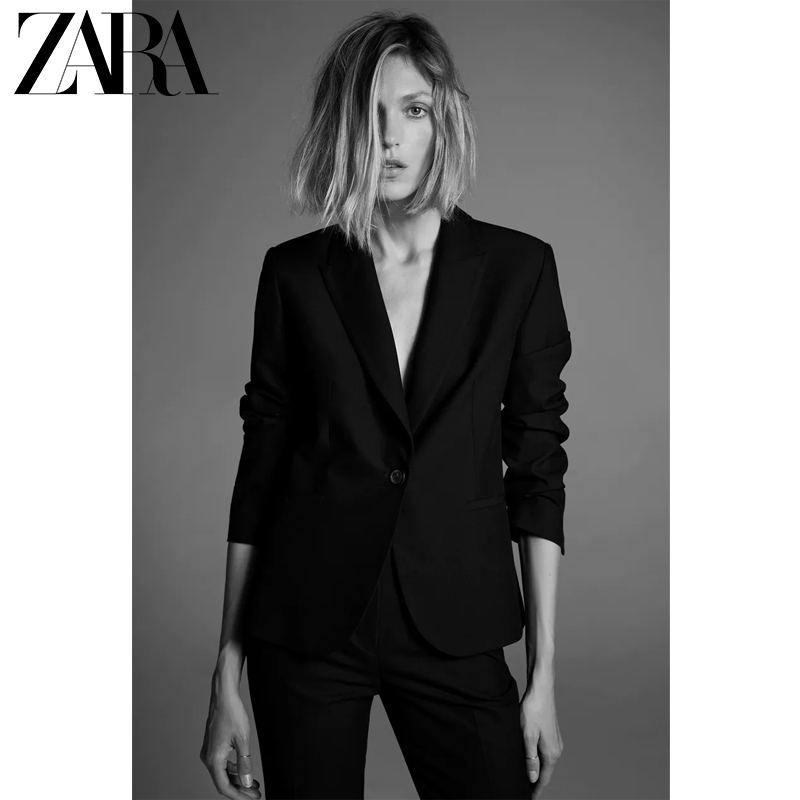 ZARA new women's dress black Essential Career Commuter Suit Jacket 2233806800