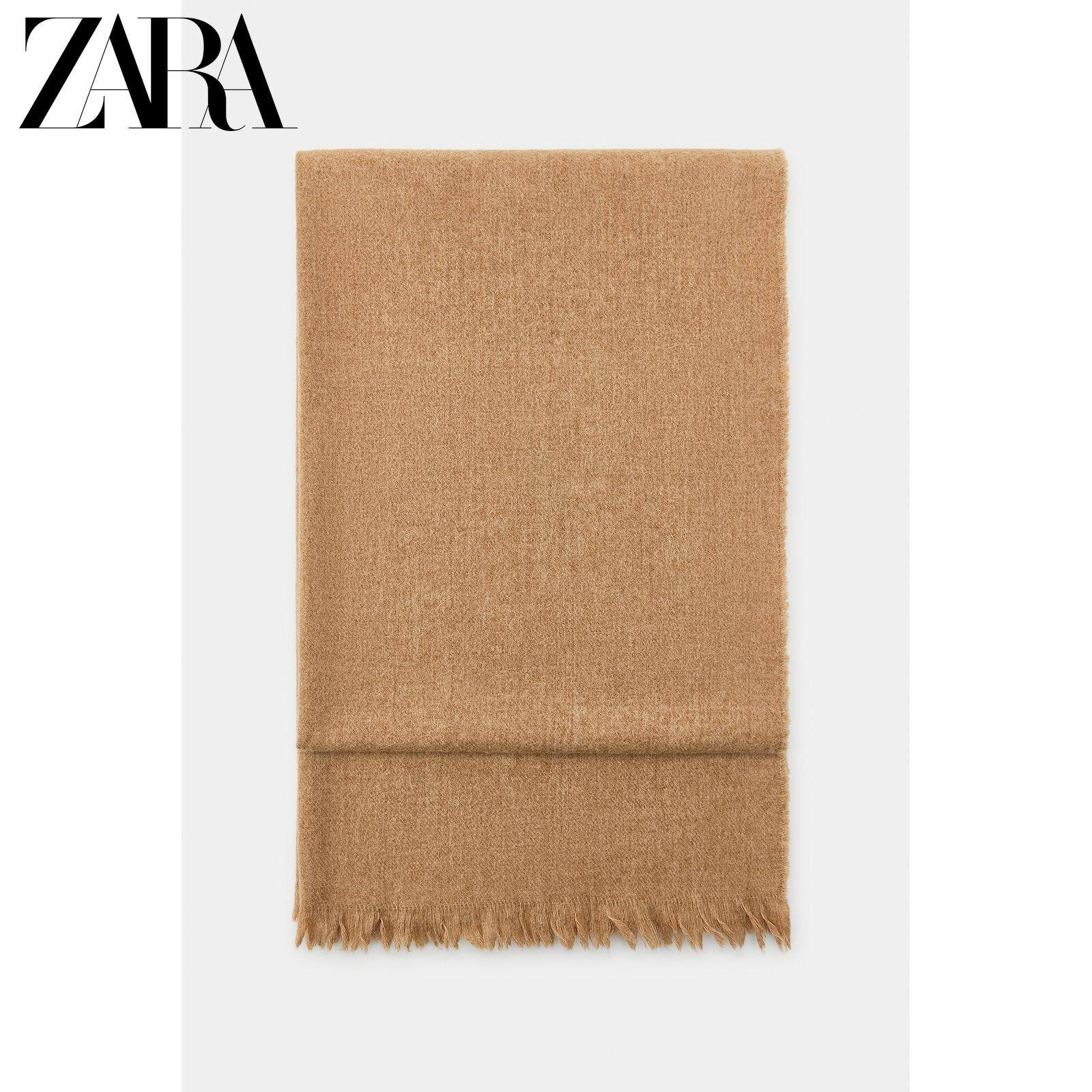 ZARA2025 зимнее обновление женщины заусенец Украсить слой Тонкий шарф 1023016 700 