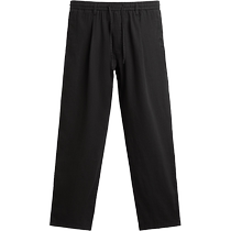ZARA 2024 autumn new product mens black comfortable cotton and linen blended wide-leg long pleated pants 6861306 800