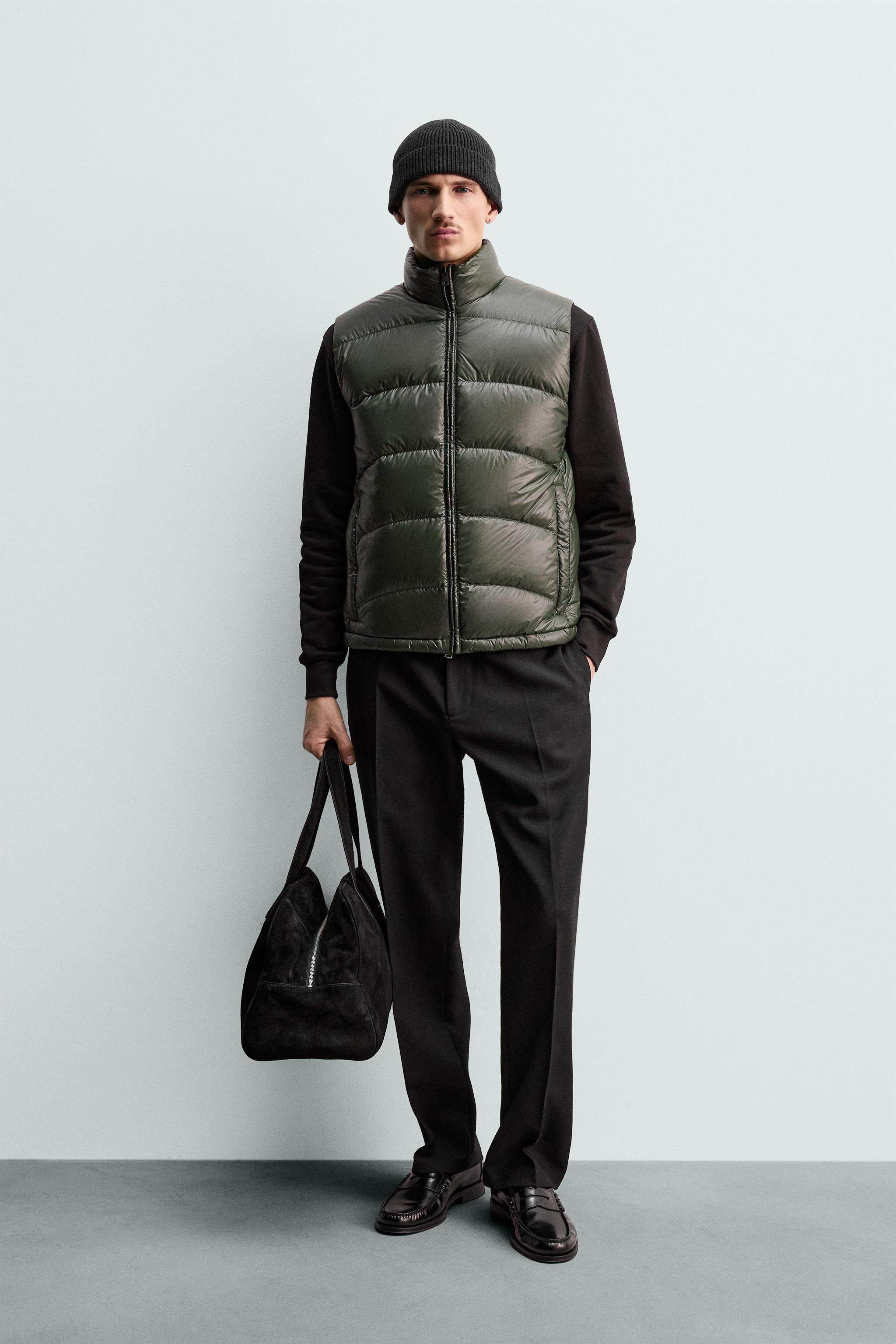 Пуховой жилет zara[origins] 男装 修身直筒棉服立领羽绒马甲背心 4302213 552