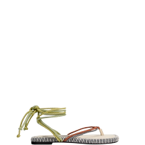 ZARA new summer products womens shoes drawstring outdoor flat breathable casual sandals 3641410 203