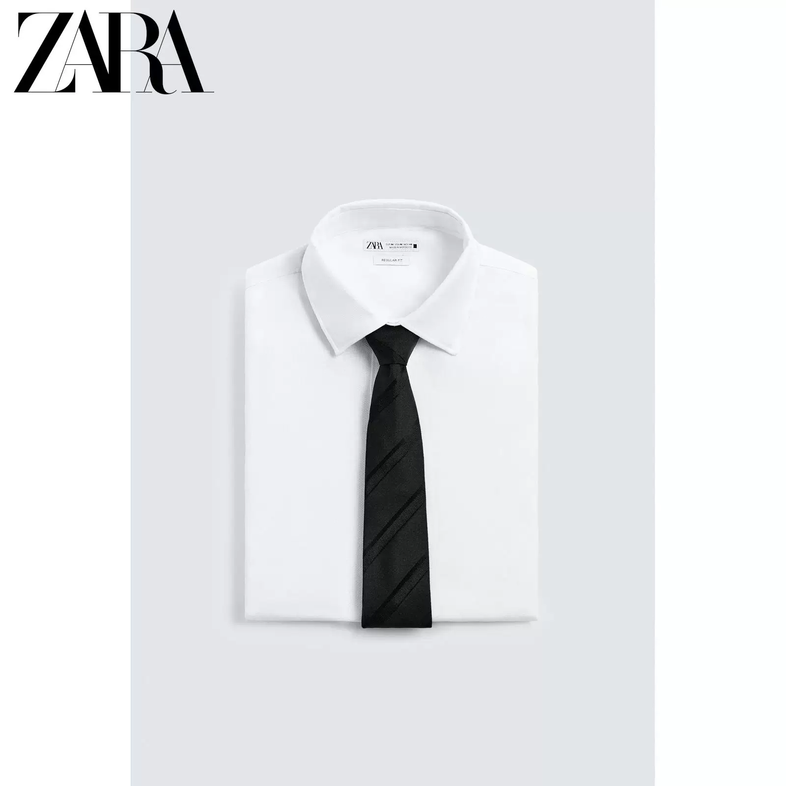 ZARA 2025 Зимние новинки Мужской шелковый полосатый галстук 2241497 800
