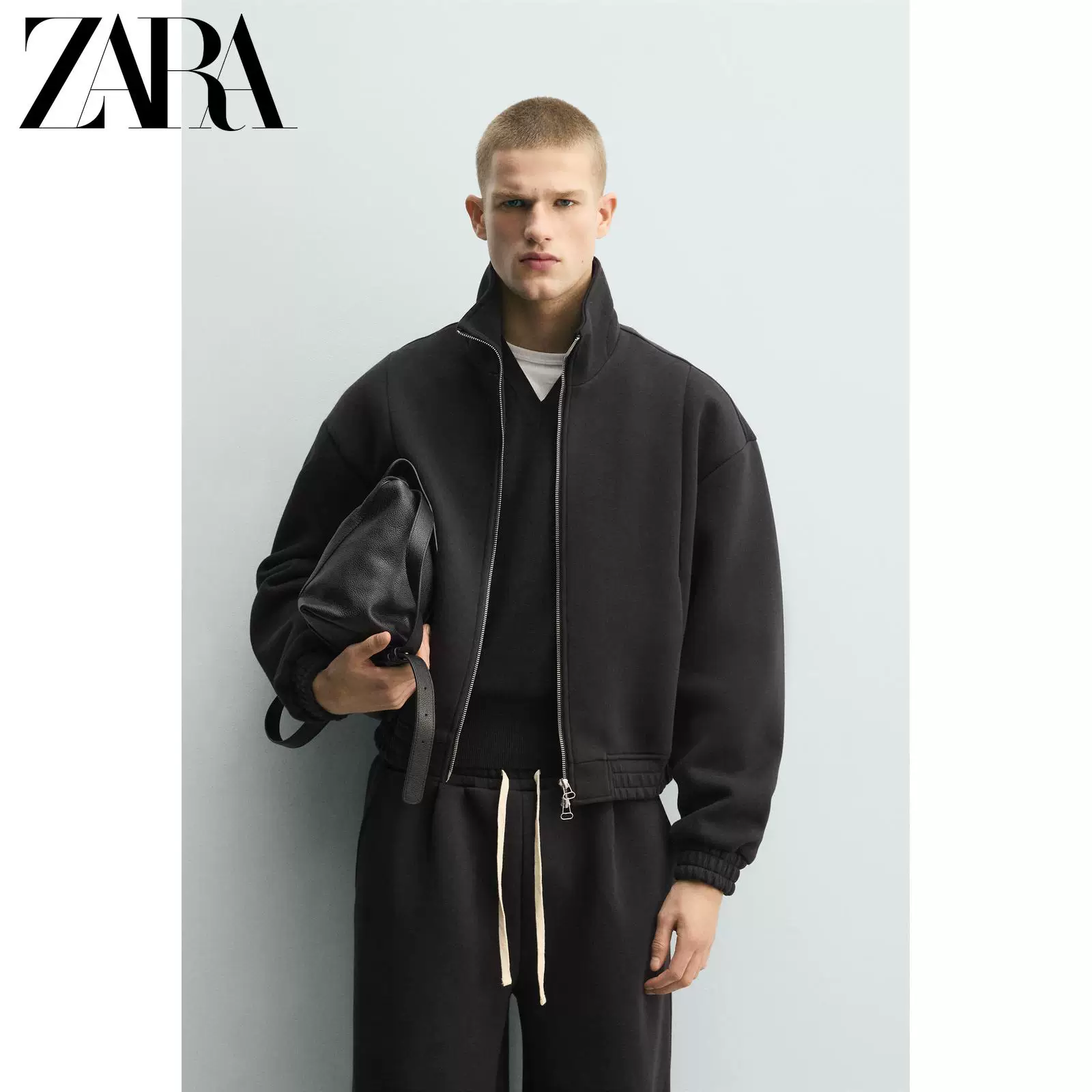 ZARA 2026 весна-лето новые товары мужская укороченная куртка из технической ткани с двумя молниями 6318415 800