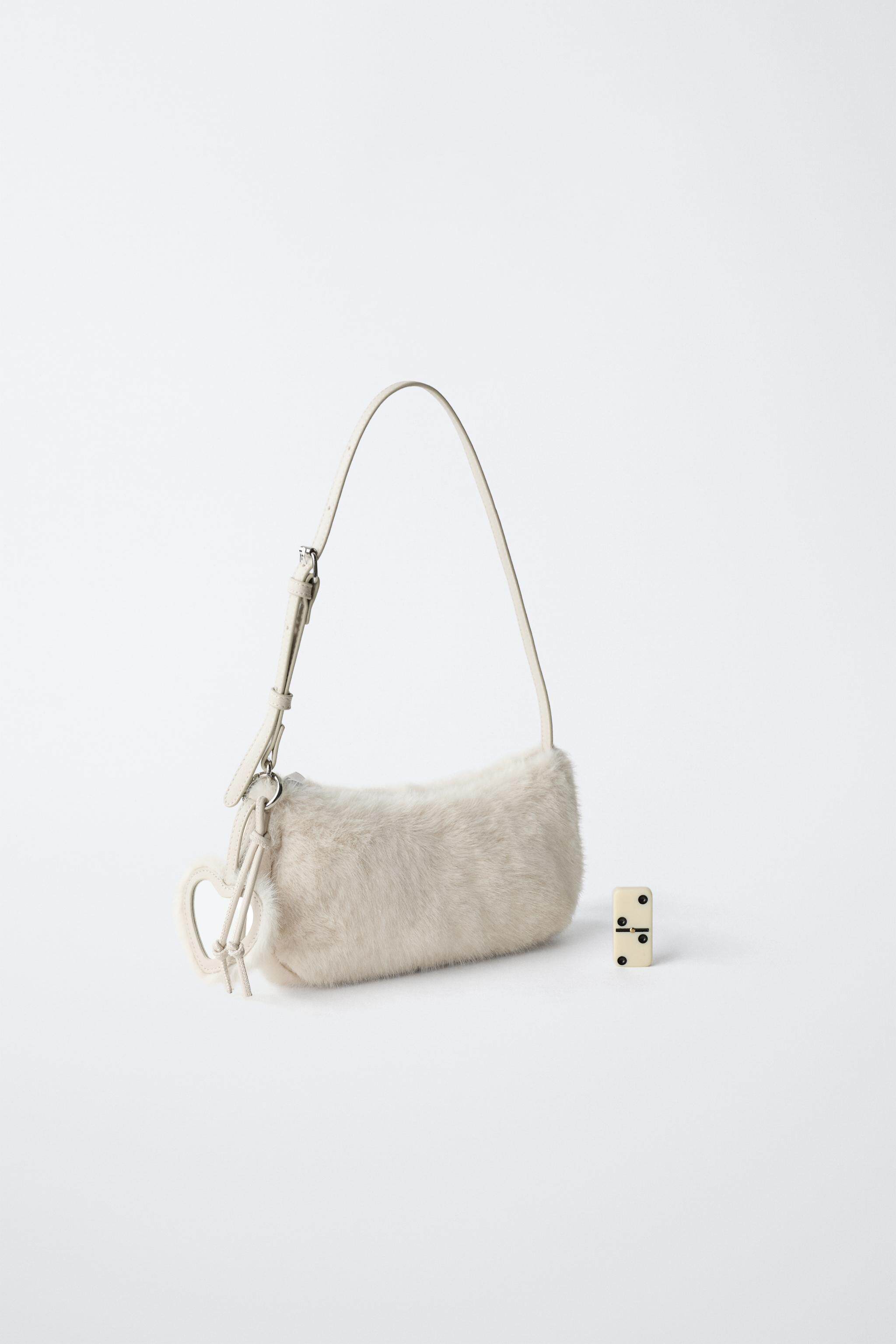 Сумка zara2026春夏新品 童包女童 人造皮草效果挂饰单肩包 1256630 002
