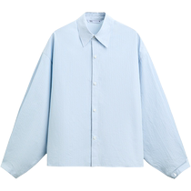 ZARA 2024 autumn new product mens loose striped lapel long-sleeved shirt jacket 7380870 403