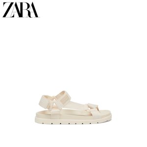 ZARA 新款 儿童鞋女童 米色科技面料凉鞋 12600830102