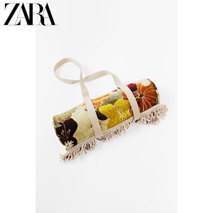 ZARA 新款 女装 斜挎带饰花朵图案沙滩巾 01023203303