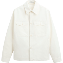 ZARA 2024 autumn new product mens white loose lapel long-sleeved shirt jacket 5698146 712
