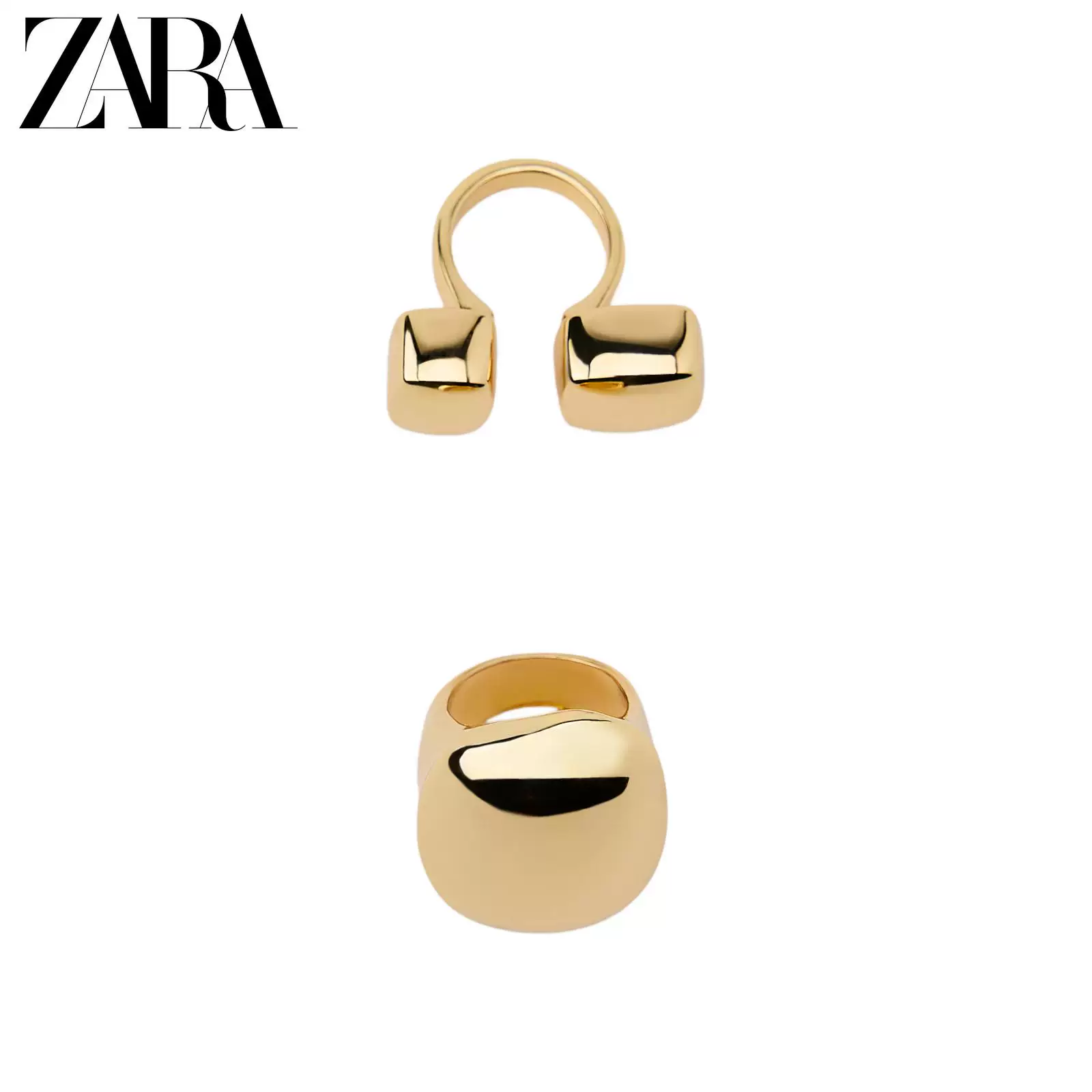 ZARA 2026 весна-лето новые товары женские 2 комплекта геометрические кольца 4736018 303
