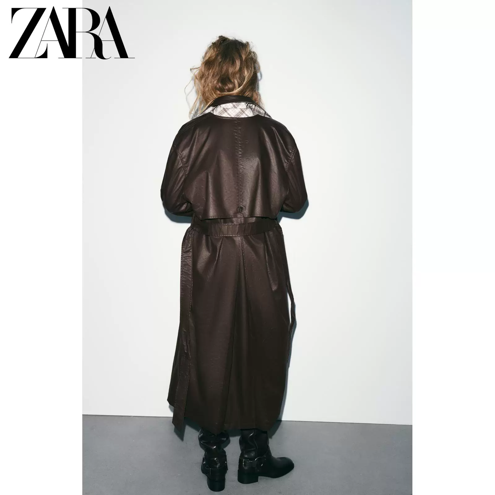 ZARA 2025 зимний новый товар TRF женский пуховый кожаный длинный виндбэк 5854828 716