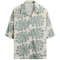 ZARA 2024 autumn new product mens loose and comfortable embroidered POLO short-sleeved shirt 2878300 251
