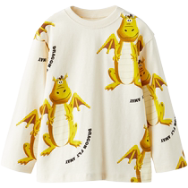 ZARA discount season baby boy and toddler dragon animal print long-sleeved T-shirt 3337308 712