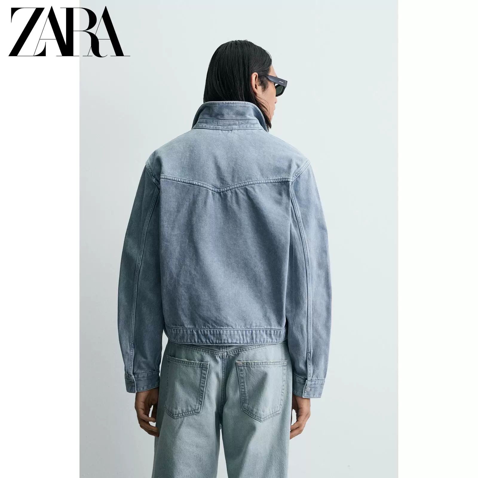ZARA весна-лето 2026: мужской жакет из хлопка с фактурной стиркой, короткий рукав 2634204 403