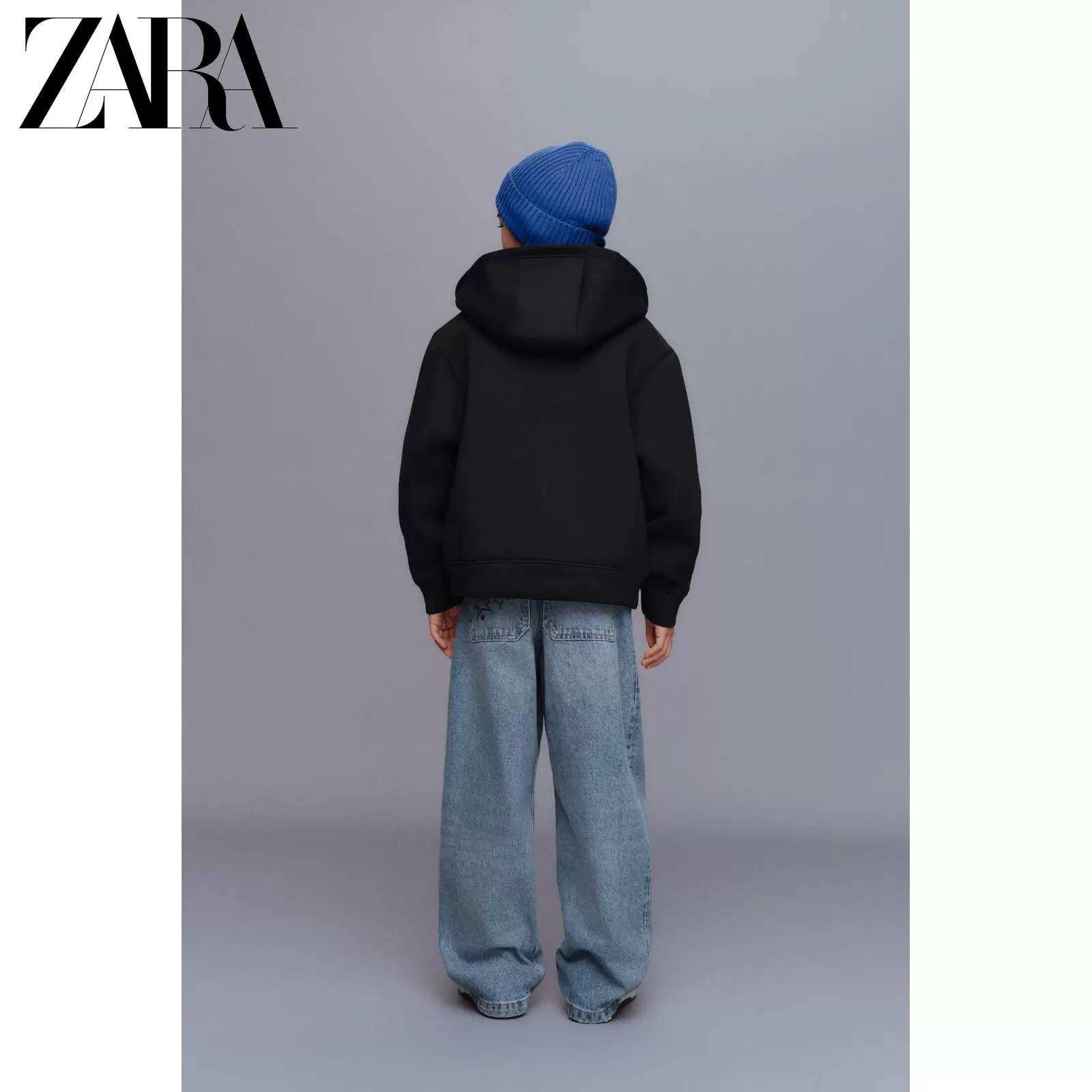 ZARA Летняя одежда с капюшоном, кардиган на молнии, длинный рукав