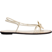ZARA new summer products womens shoes light beige metal ornaments embellished flat sandals 2638410 002