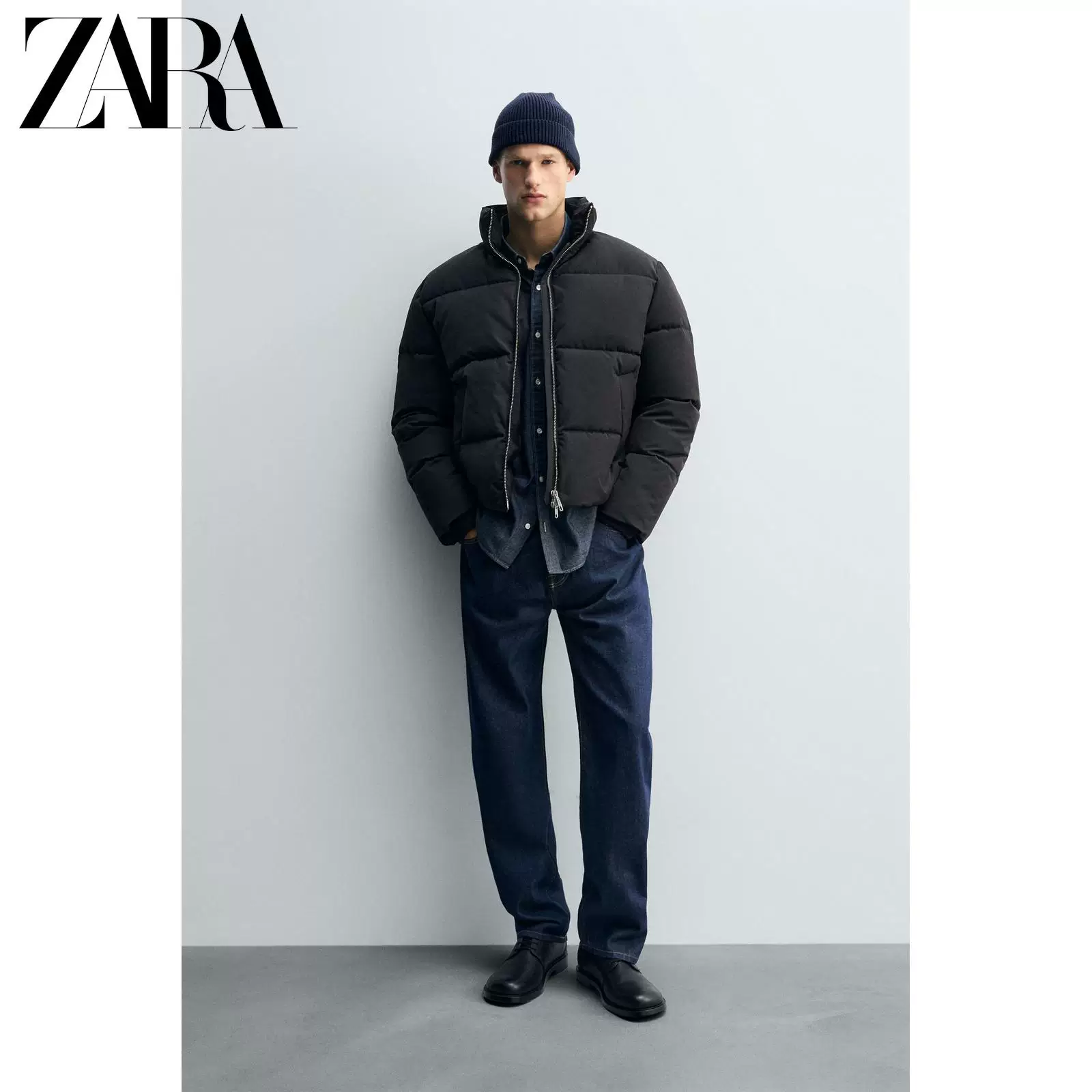 ZARA Autumn waterproof windproof down jacket with zipper