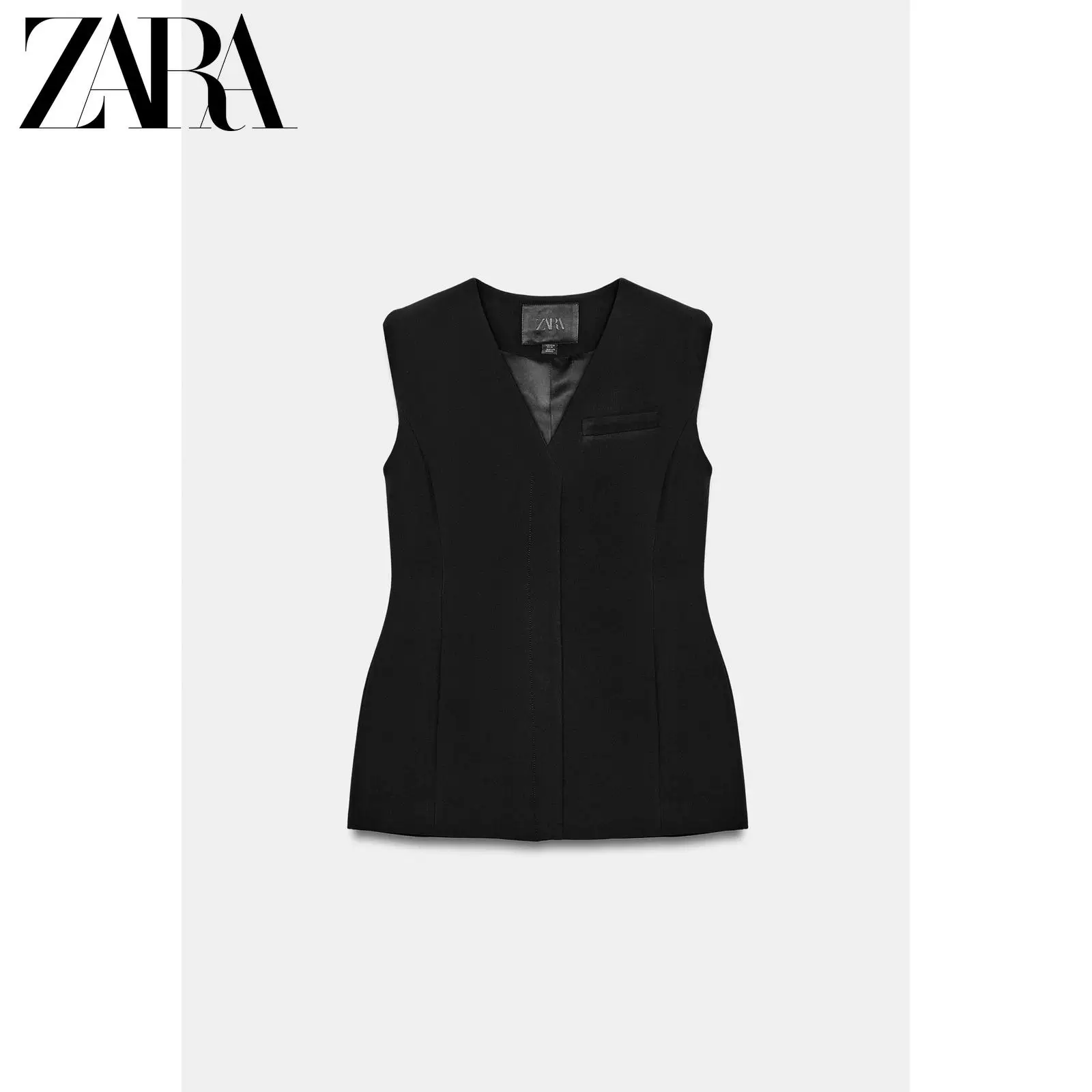 ZARA 2026 весна-лето новые товары Женский ZW серия без рукавов V-образный вырез узкий жилет 2721570 800