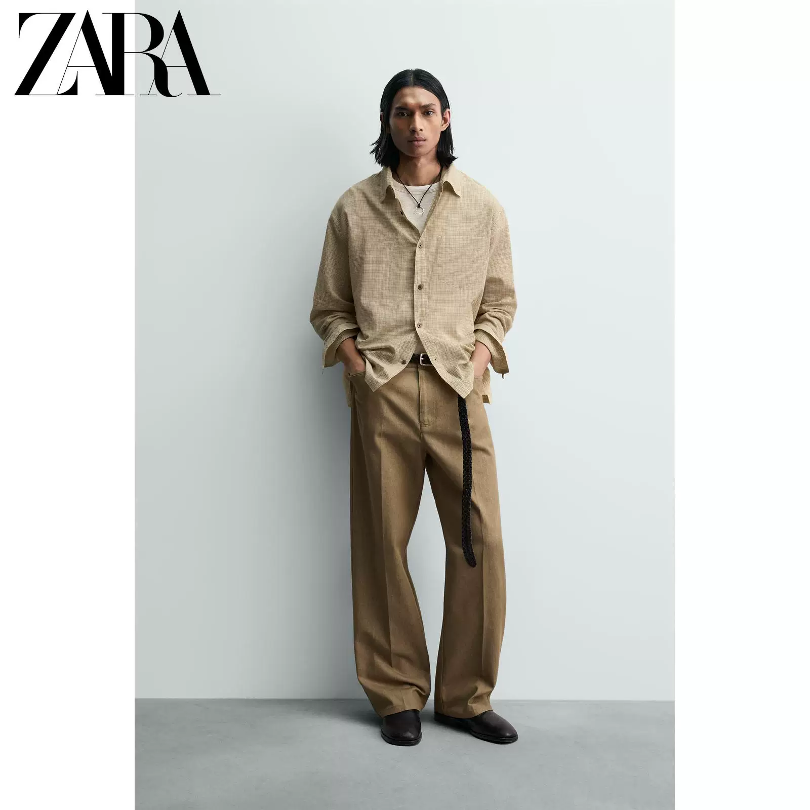 ZARA 2026 Spring and Summer New Arrivals Men's Plaid Shirt LIMITED EDITION 4379682 100