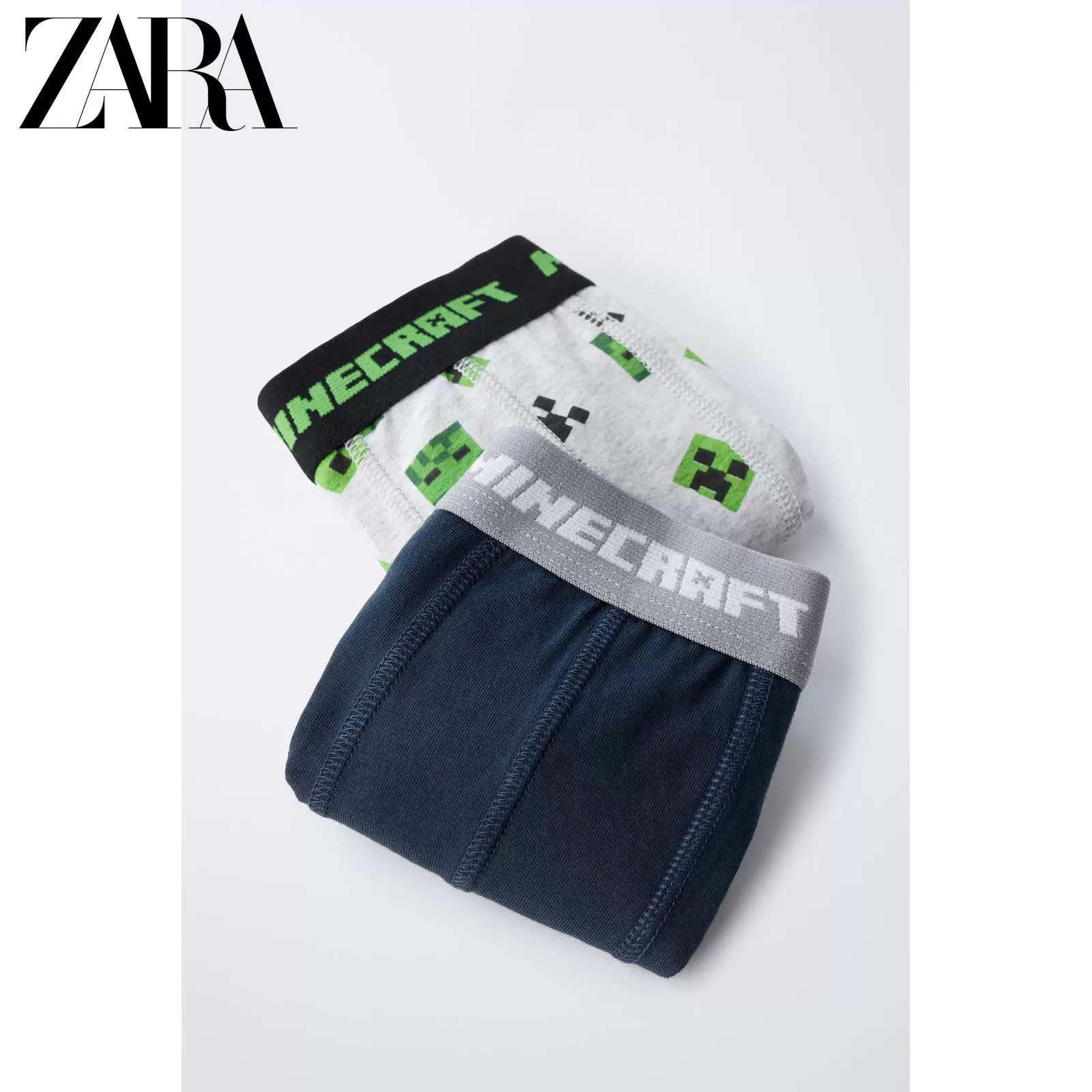 ZARA 2025 зимние новые товары детская одежда мальчики Minecraft?двойное нижнее белье 0547696 407