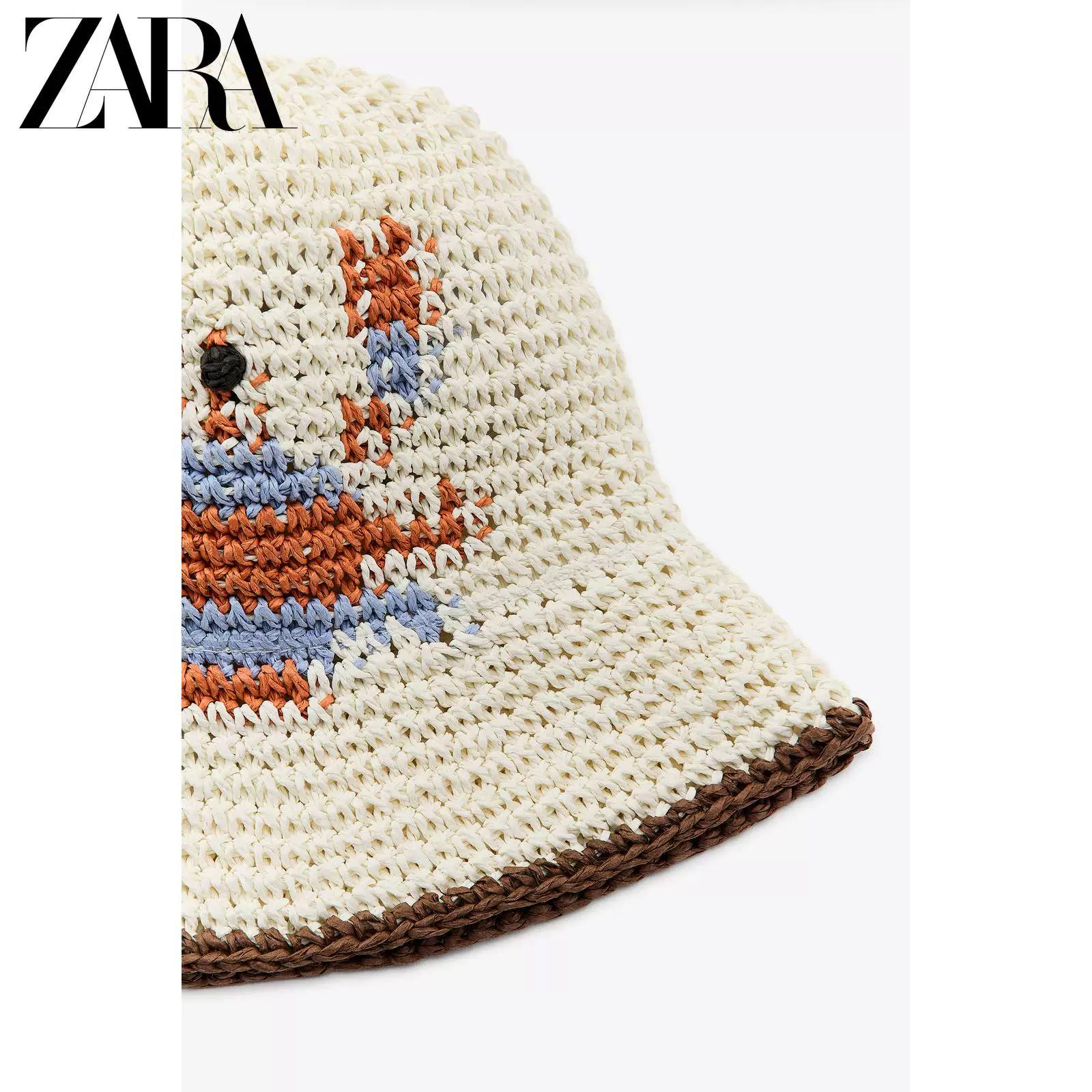 Скидочный сезон ZARA Женский стиль карибного отпуска, шляпа рыбака повседневная 1023209 044