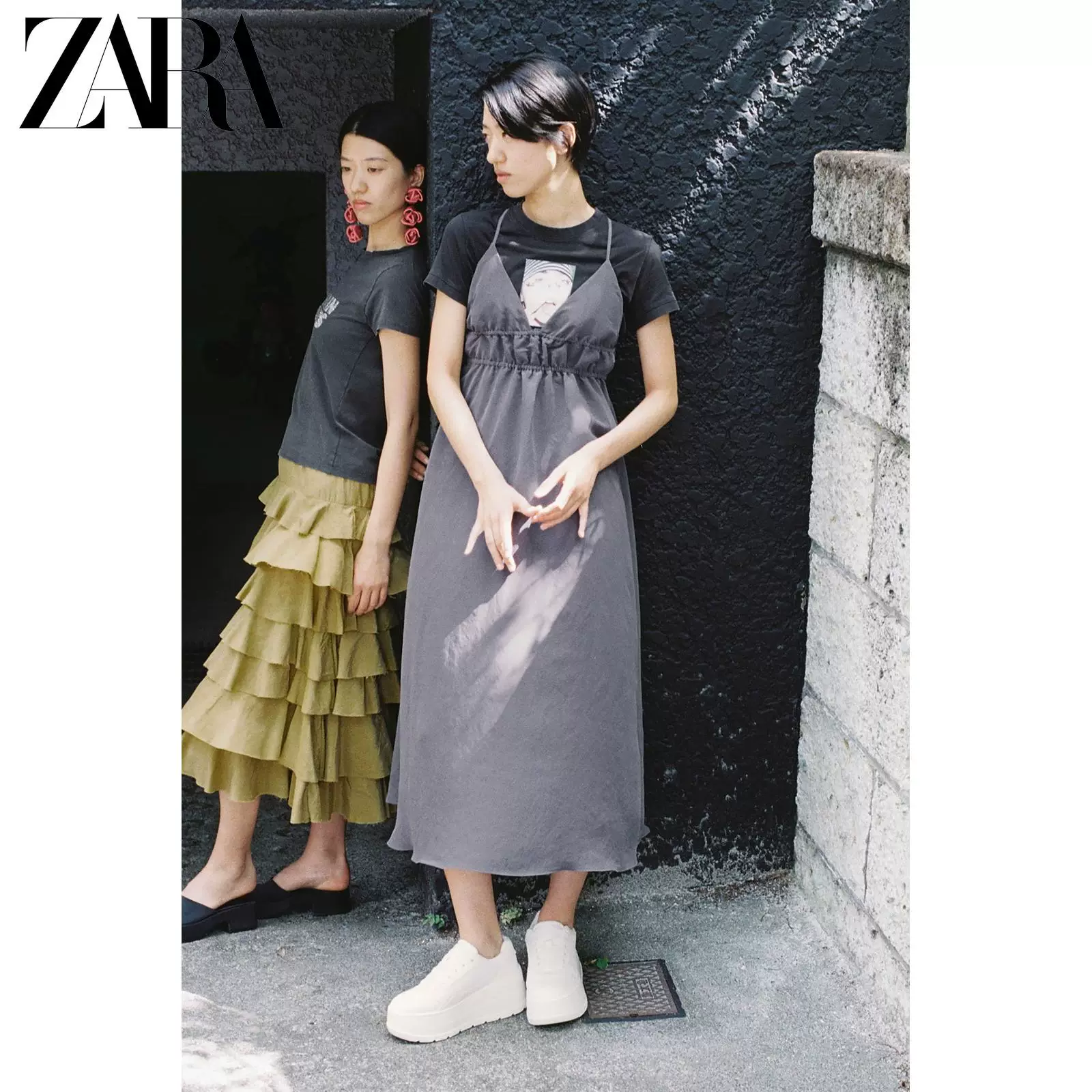 ZARA 2025 летние новинки женская обувь белая водонепроницаемая резиновая подошва спортивная белая обувь 5801610 001