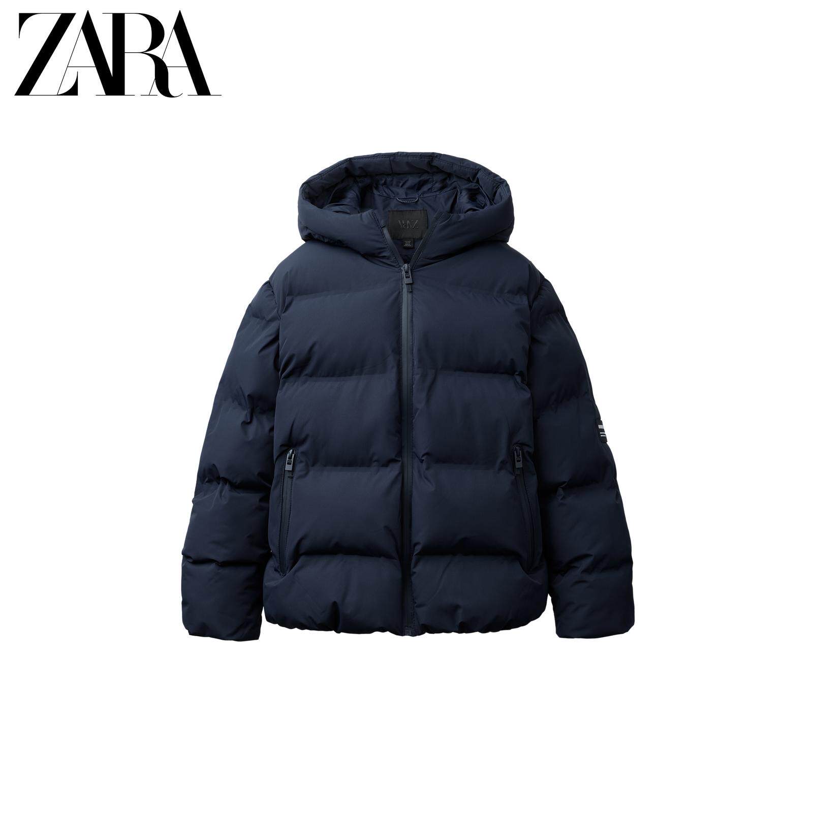 ZARA Лыжная летняя одежда, удерживающий тепло пуховик с капюшоном, куртка 