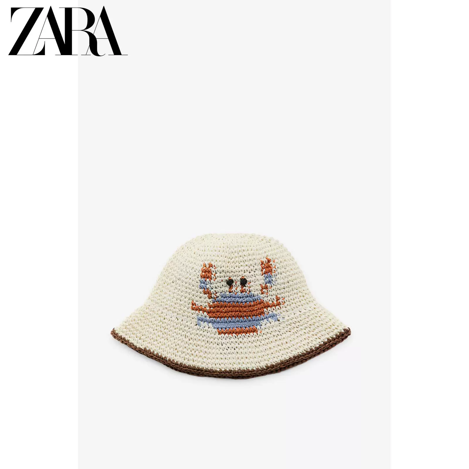 Скидочный сезон ZARA Женский стиль карибного отпуска, шляпа рыбака повседневная 1023209 044