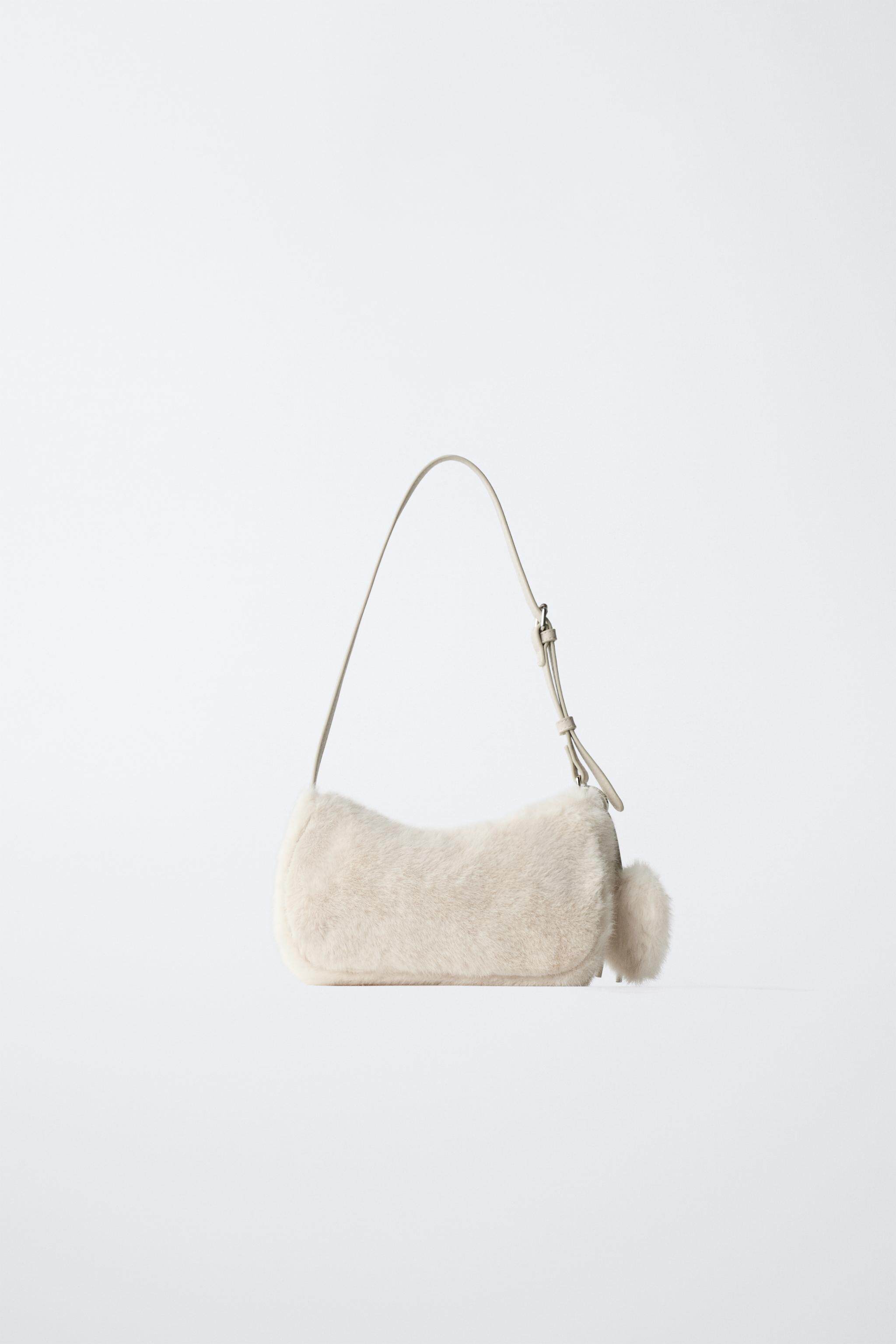 Сумка zara2026春夏新品 童包女童 人造皮草效果挂饰单肩包 1256630 002