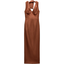 ZARA24 new summer products womens linen blended corset style midi dress 2197729 658