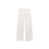 ZARA24 new summer product womens ZW series white mid-waist casual straight pants 6895047251