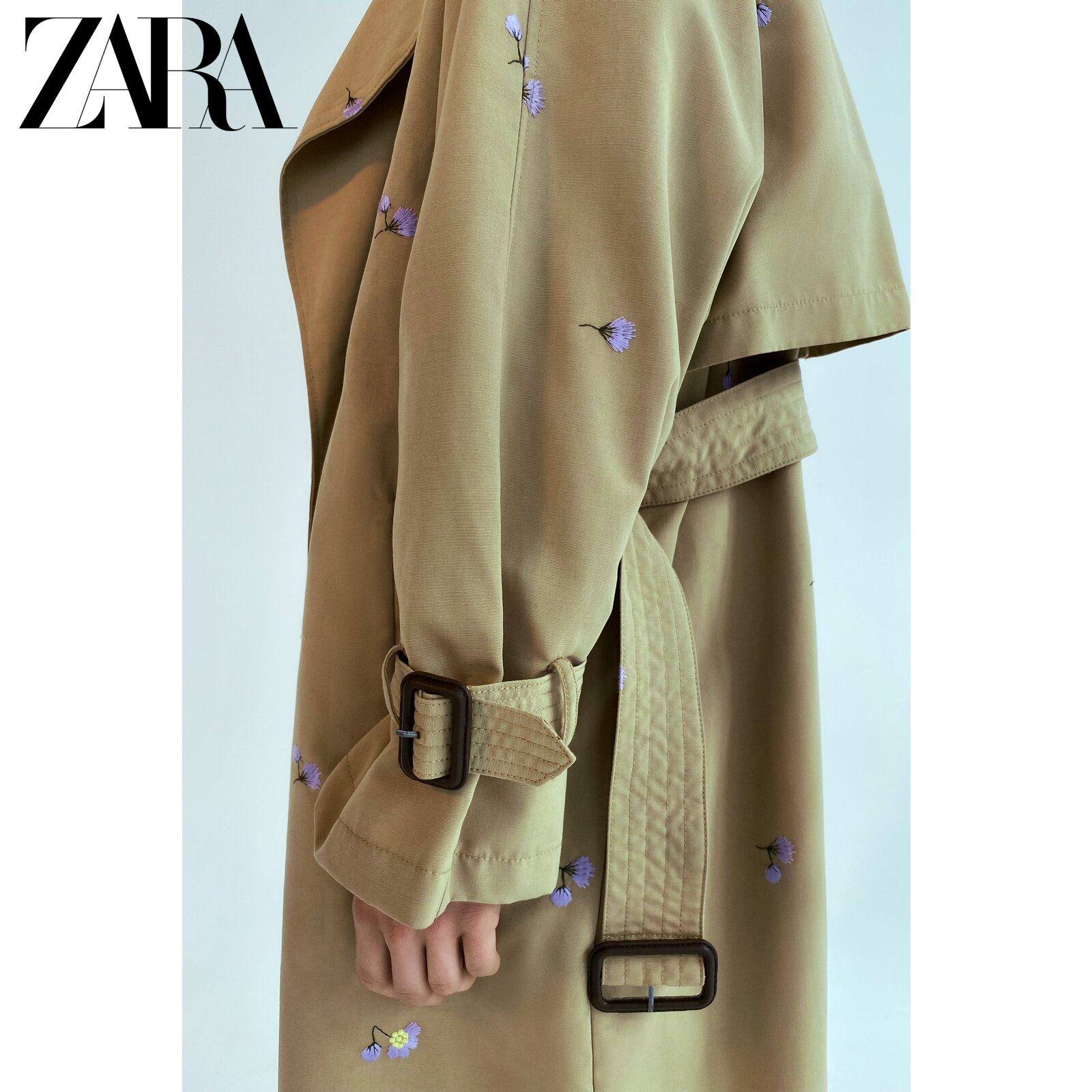 ZARA spring new women's dress floral embroidery windcoat 4369051704
