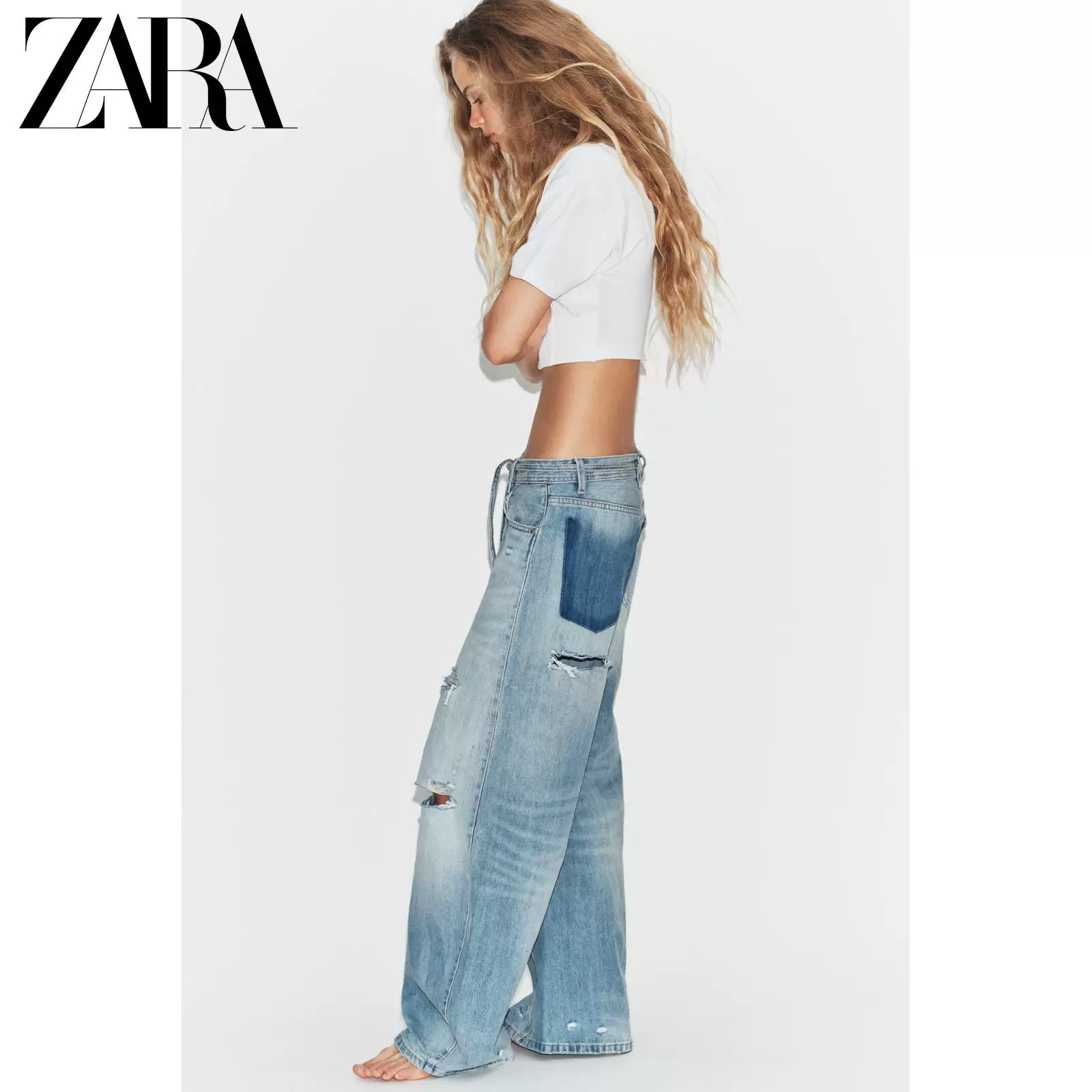 ЖЕНСКАЯ футболка короткий рукав облегающего кроя ZARA 2026 весна-лето новый поступление с круглым вырезом