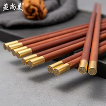 Chopsticks Home Chicken Wings Wood Chopsticks High-end 5-10 Double Clothing Home Environmental Protection No-Wax Solid Wood Chopsticks Wholesale