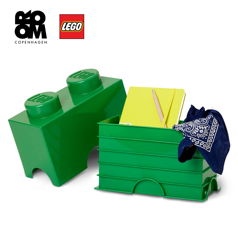 LEGO乐高收纳盒2粒 实用家居收纳超大颗粒积木存储盒玩具整理箱