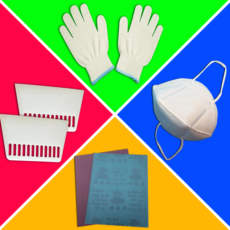 Mend Wall paste latex paint wallpaper wallpaper brush wall construction tools Gloves mask abrasive paper scraper