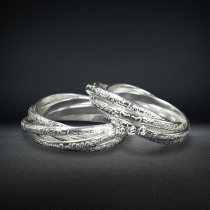 Thai Buddha five scriptures ring sterling silver ring