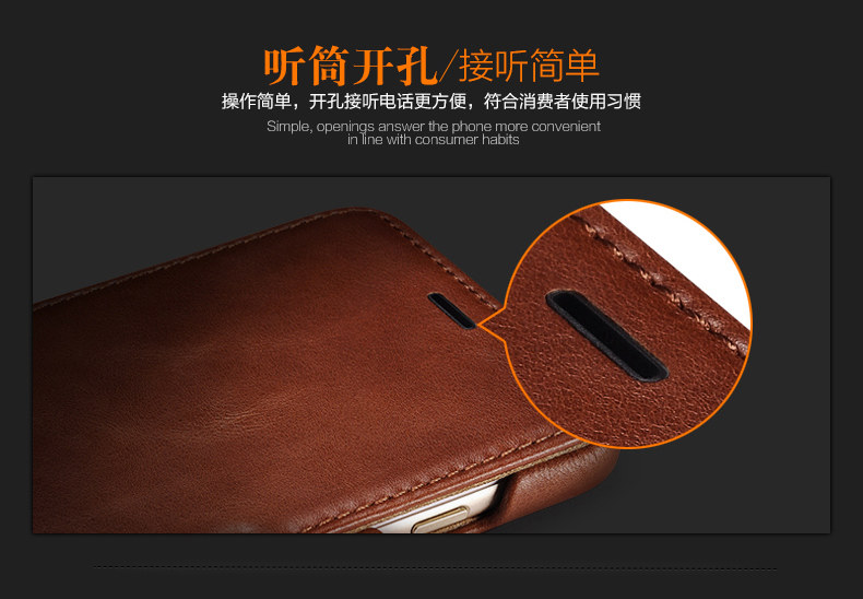iCarer Vintage Series Side Open Handmade Genuine Cowhide Leather Case Cover for Apple iPhone 6S Plus/6 Plus & iPhone 6S/6