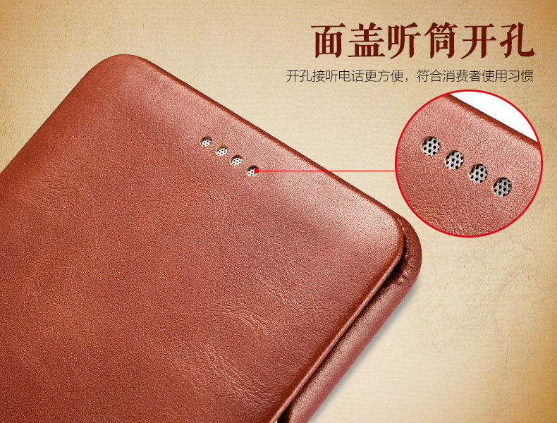 iCarer Curved Edge Vintage Series Side Open Handmade Genuine Cowhide Leather Case Cover for Samsung Galaxy Note 7