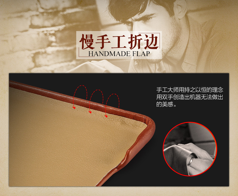 iCarer Vintage Series Smart Awakening Handmade Genuine Cowhide Leather Case Cover for Apple iPad mini 4