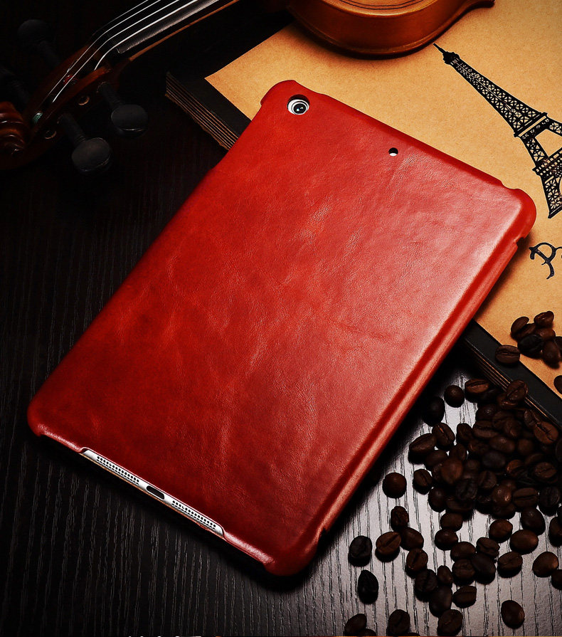 iCarer Vintage Series Smart Awakening Handmade Genuine Cowhide Leather Case Cover for Apple iPad Air 2/1