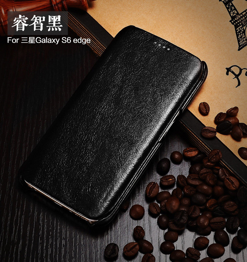iCarer Vintage Series Side Open Handmade Genuine Cowhide Leather Case Cover for Samsung Galaxy S6 edge Plus & S6 edge & S6