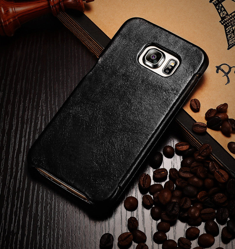 iCarer Vintage Series Side Open Handmade Genuine Cowhide Leather Case Cover for Samsung Galaxy S6 edge Plus & S6 edge & S6