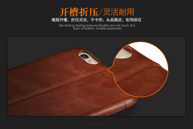 iCarer Vintage Series Side Open Handmade Genuine Cowhide Leather Case Cover for Apple iPhone 6S Plus/6 Plus & iPhone 6S/6