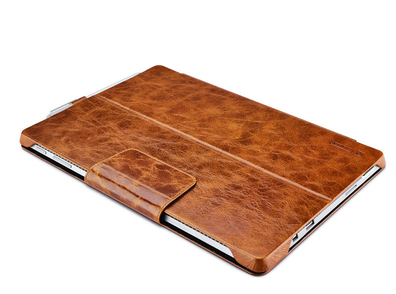 iCarer Oil Wax Vintage Series Handmade Genuine Cowhide Leather Case Cover for MicroSoft Surface Pro 4